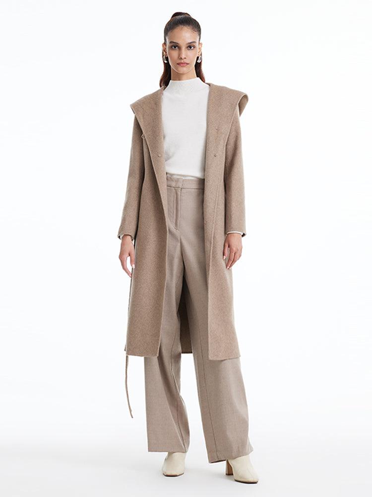 Pure Cashmere Fox Fur Waistcoat Two-piece Coat GOELIA