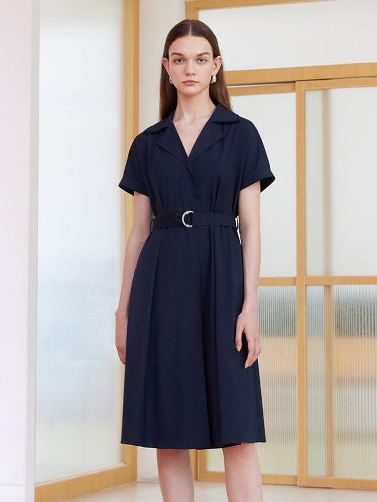 Lapel Collar Shirt dress GOELIA