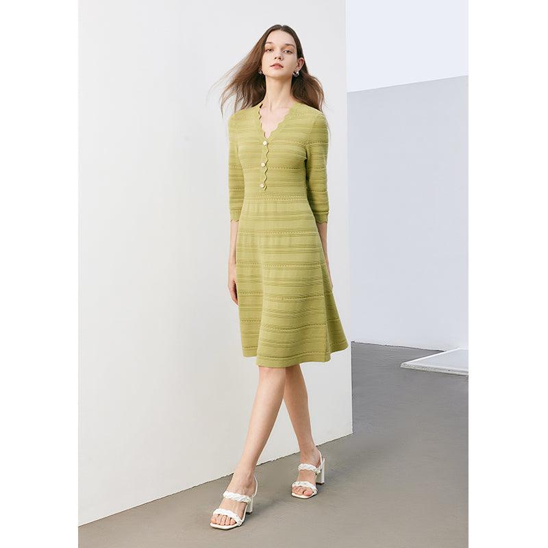 Pre-Order Tencel Woolen Knitted Dress GOELIA