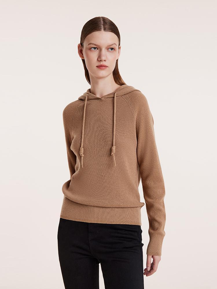 Machine Washable Wool Hooded Sweater GOELIA