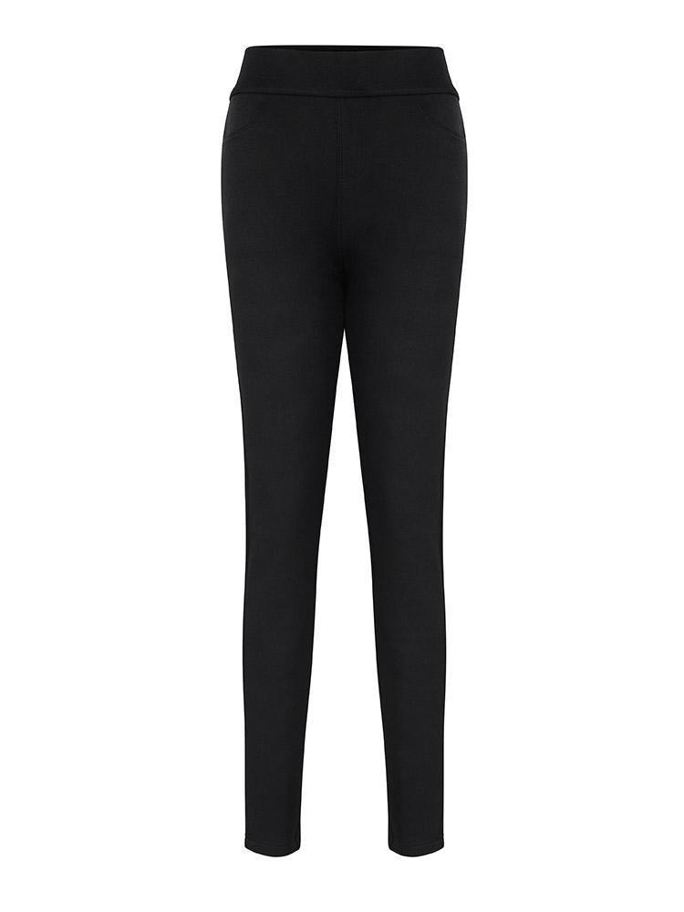 Black Goose Down Full Length Tapered Pants GOELIA