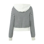 Woolen Striped Hooded Cardigan GOELIA