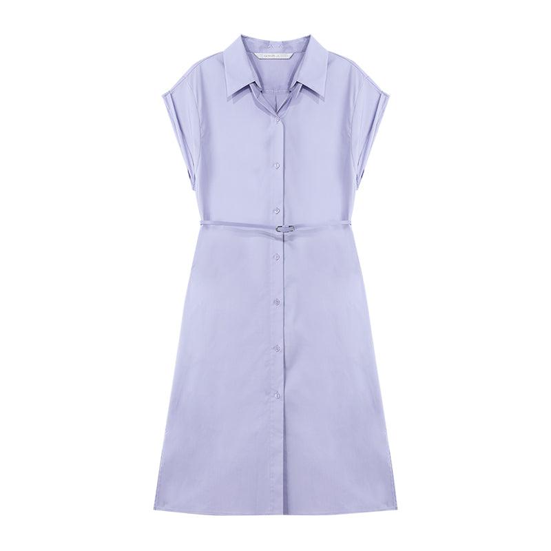 Cotton Shirt Collar Dress GOELIA