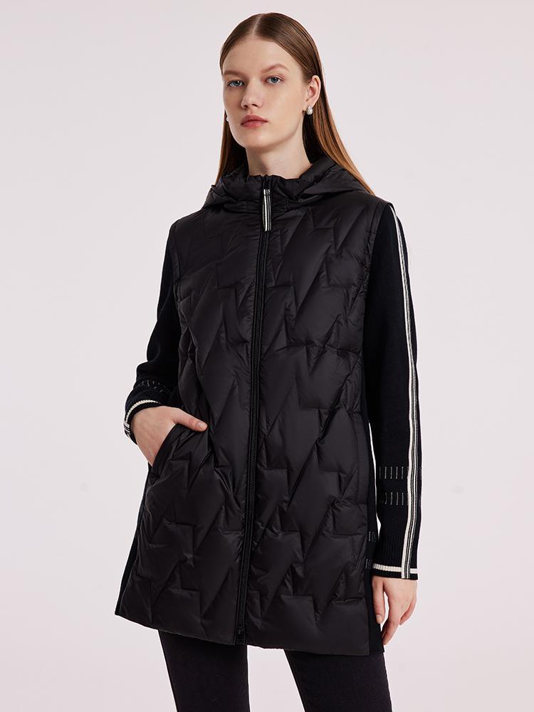 Machine Washable Wool Patchwork Goose Down Garment