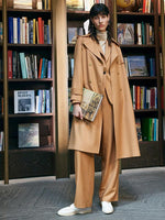 Worsted Wool Trench Coat GOELIA