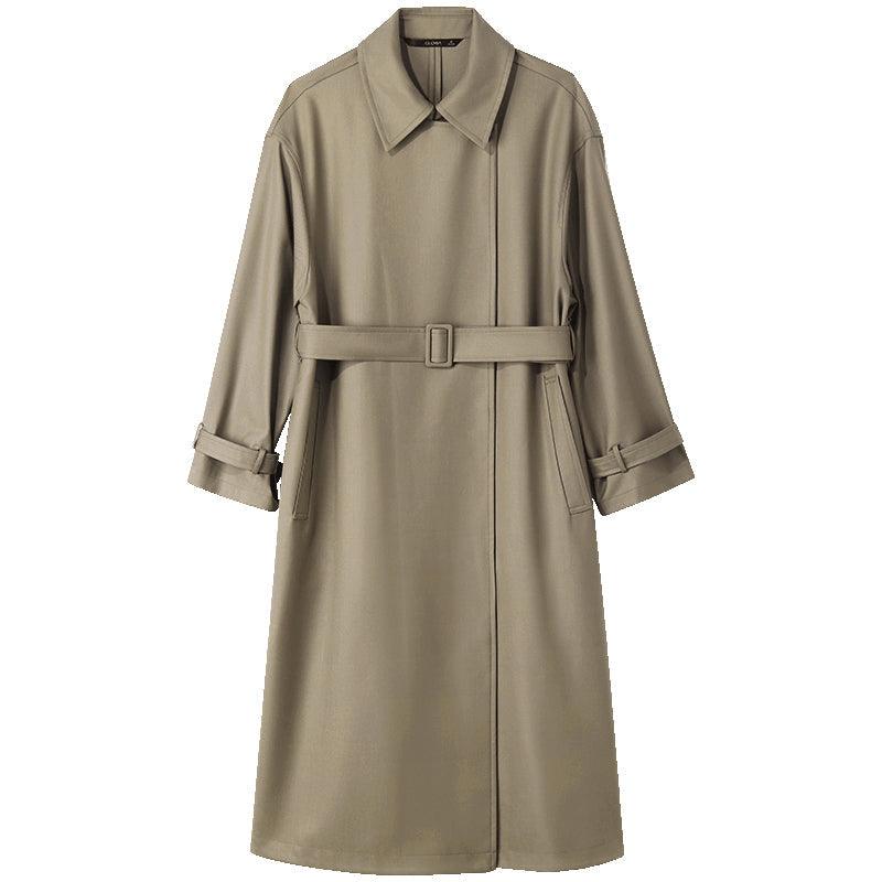 Worsted Wool Oversized Trench Coat GOELIA