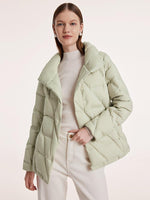 Green Stand Collar Goose Down Garment GOELIA
