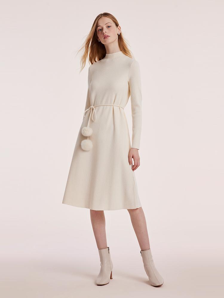 Tencel Wool Dress With Belt GOELIA