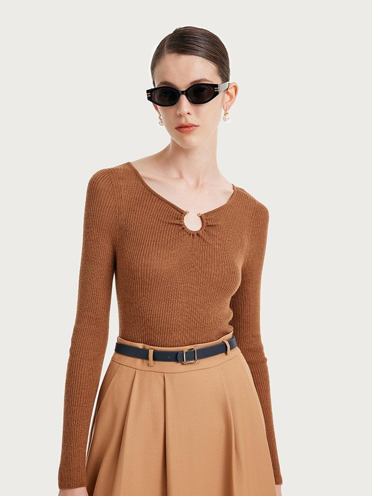 Silk Wool Knitted Top GOELIA