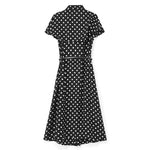 16.5 MM Silk Polka Dots Cape Dress GOELIA