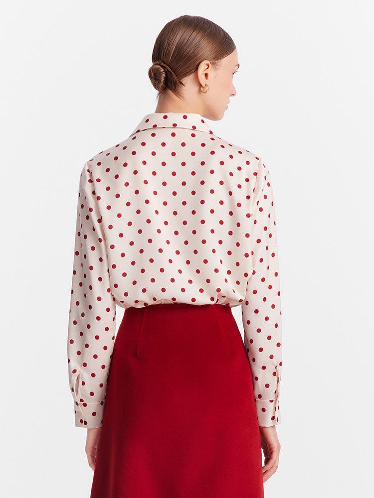 Polka Dots Print Shirt GOELIA