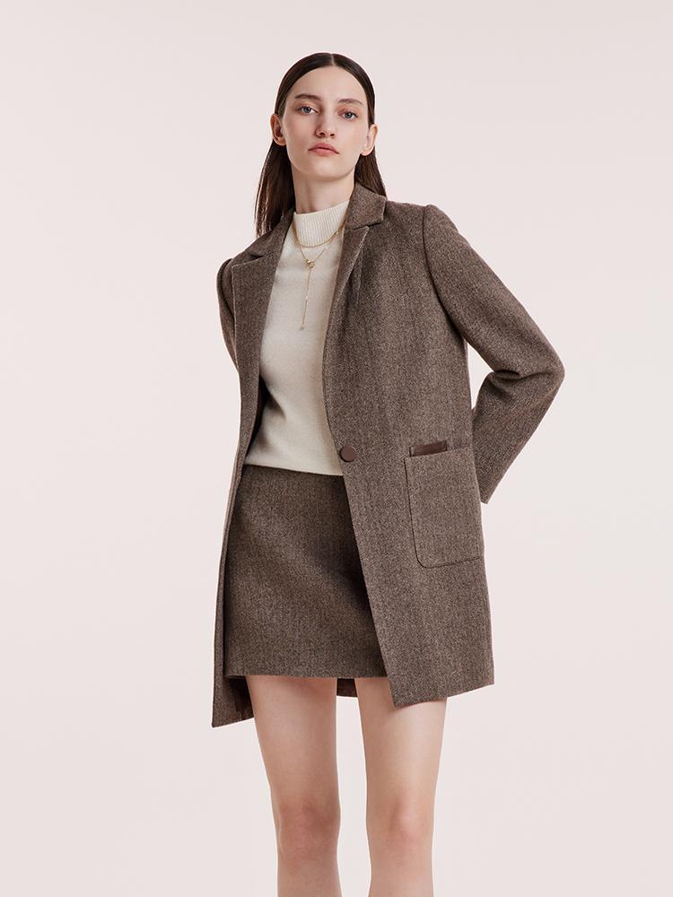 Washable Wool Mid-Length Coat GOELIA