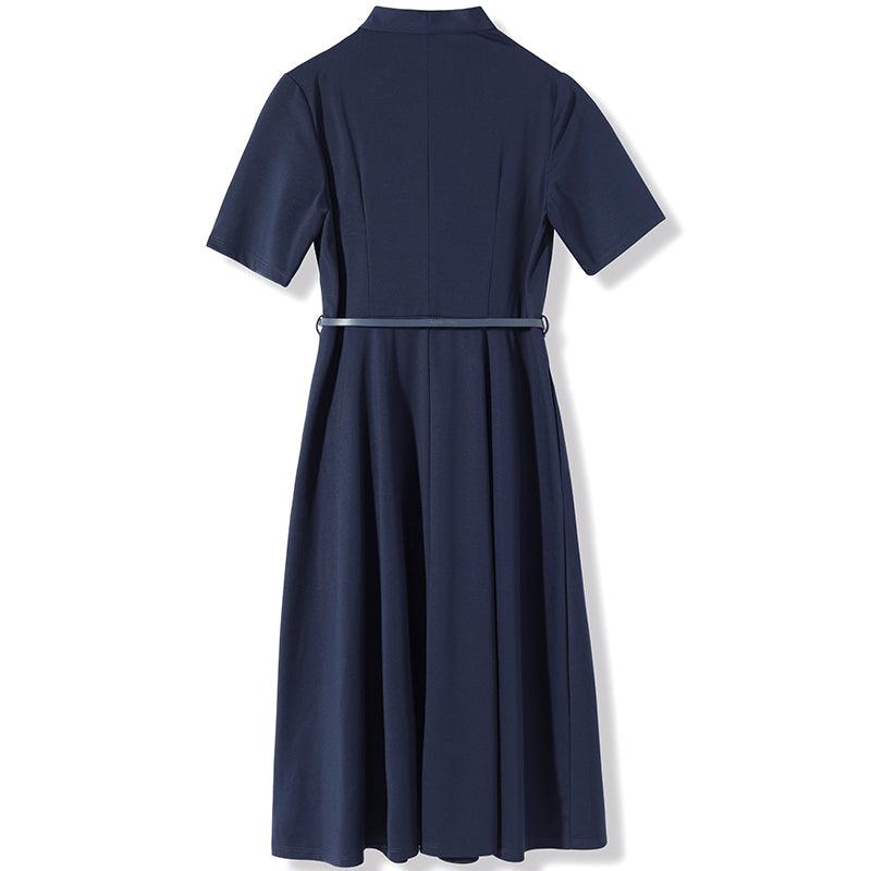 Tencel Knit Gathered Waist Dress GOELIA