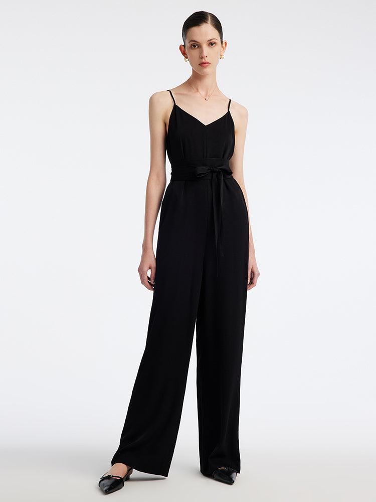 Black Acetate Jumpsuit GOELIA