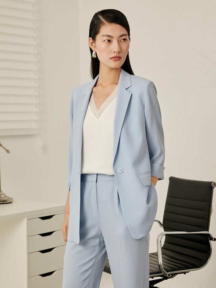 Acetate One Button Blazer GOELIA