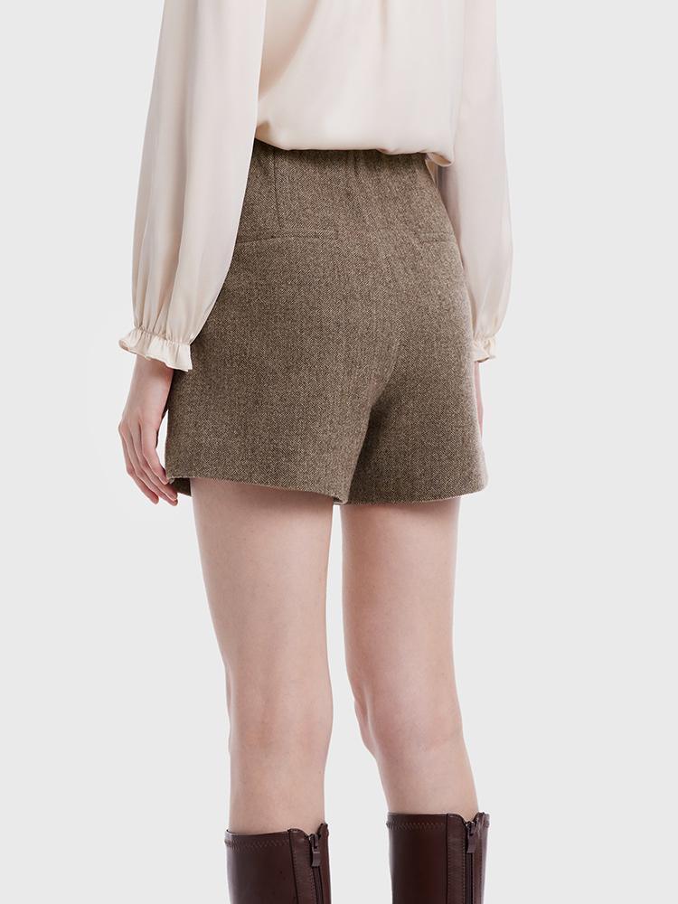 Retro Washable Woolen Shorts GOELIA