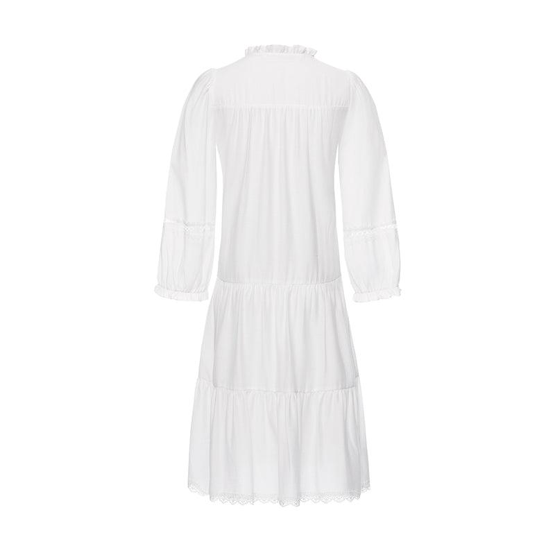 White Acetate Hollow Dress GOELIA