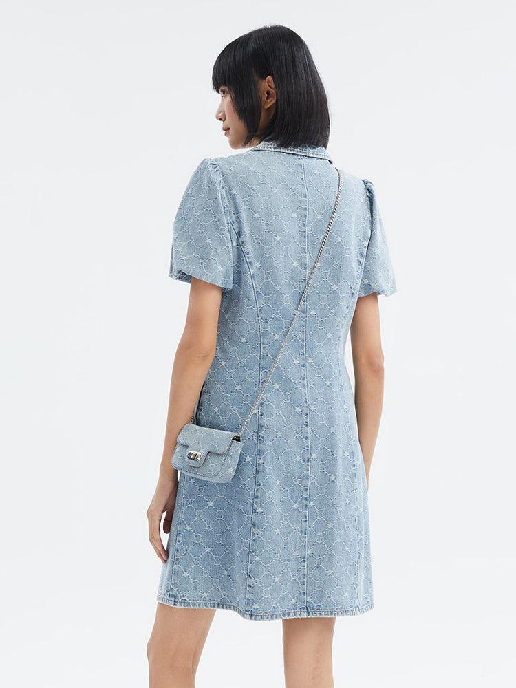 Heady Jacquard Denim Dress GOELIA