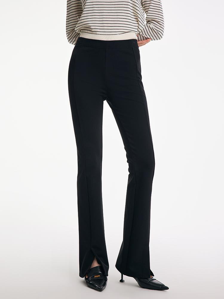 Front Slit Knitted Pants GOELIA