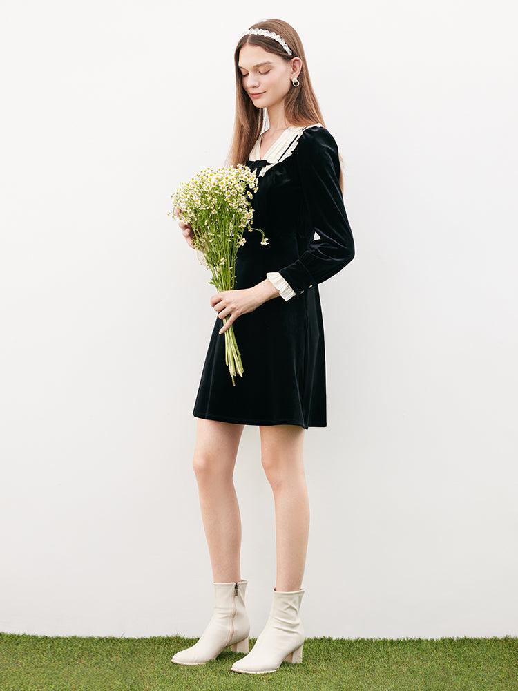 Velvet Patchwork Dress