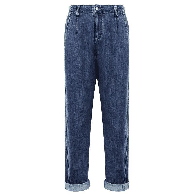 Elastic Waist Tapered Jeans GOELIA