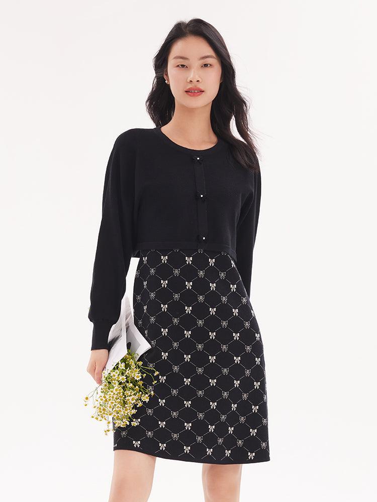 jacquard two-pieces dress GOELIA