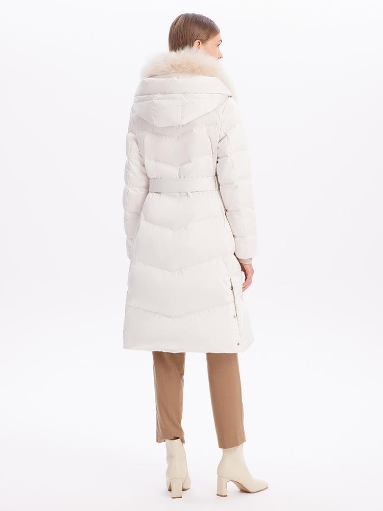 Fox Fur Silm-Fit Goose Down Coat GOELIA