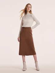 Tencel Wool Jacquard Sweater And Half Skirt Two-Piece Set GOELIA