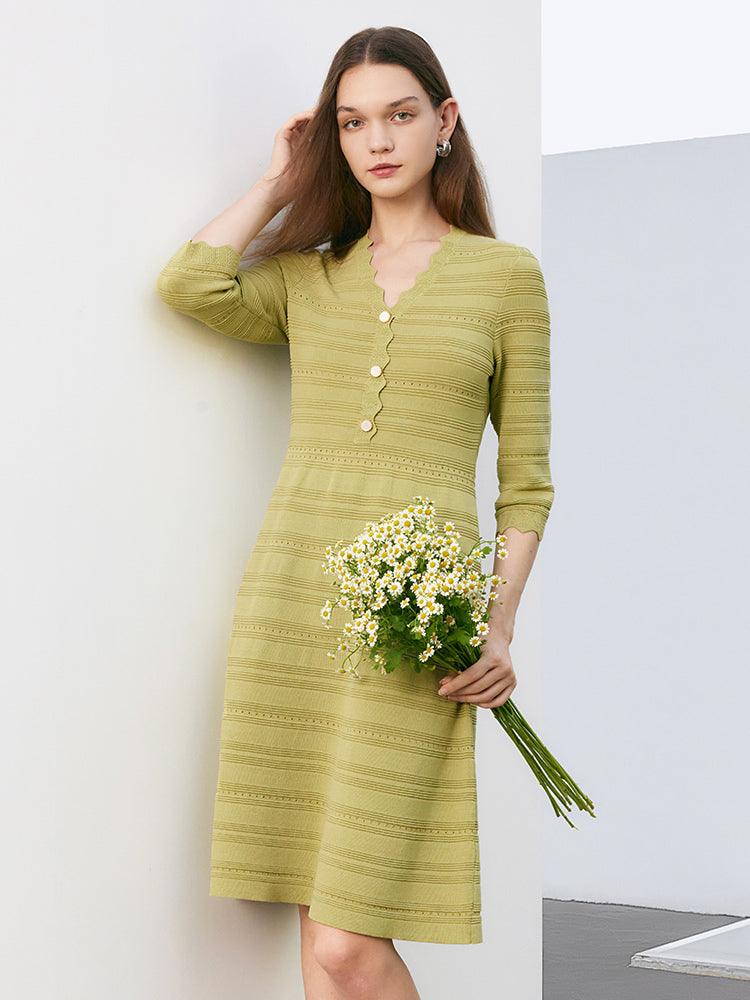 Pre-Order Tencel Woolen Knitted Dress GOELIA