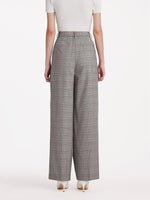 Worsted Wool Plaid Straight Full Length Pants GOELIA