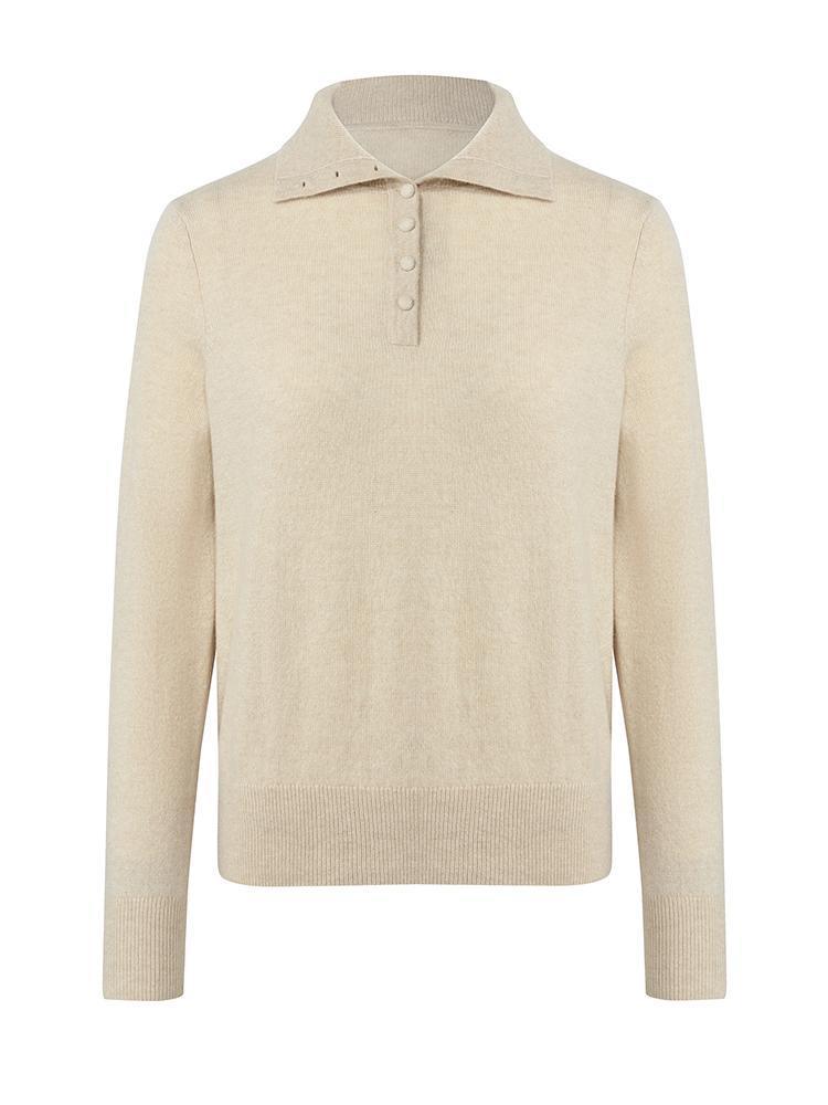 Pure Cashmere Polo Neck Sweater GOELIA