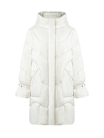 Pearl Patch Pocket Hooded Goose Down Garment GOELIA