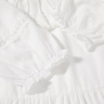 White Acetate Hollow Dress GOELIA