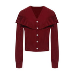 Tencel And Wool Ruffle Cardigan GOELIA