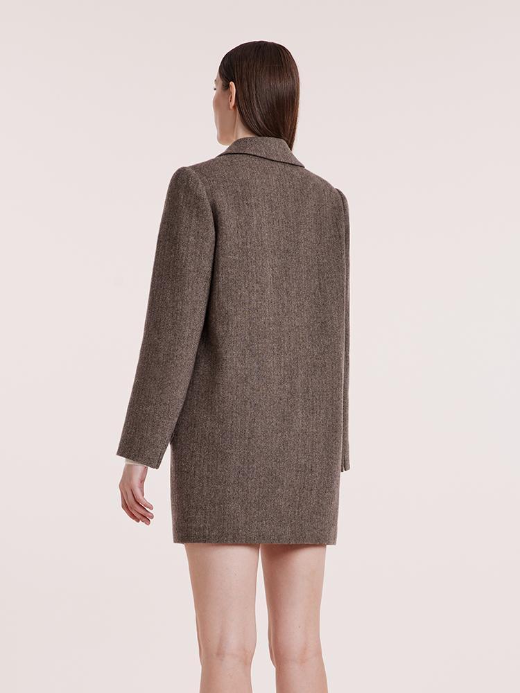 Washable Wool Mid-Length Coat GOELIA