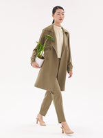 Machine Washable Worsted Wool Trench Coat GOELIA