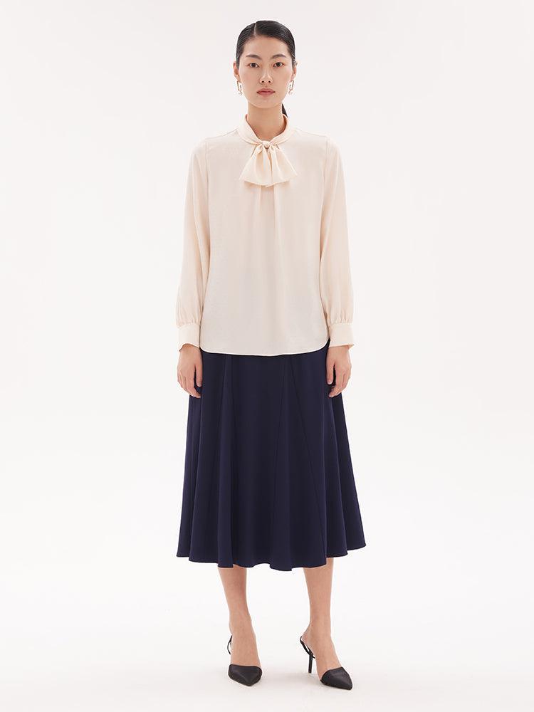 Triacetate Mid-length Pleated Skirt GOELIA