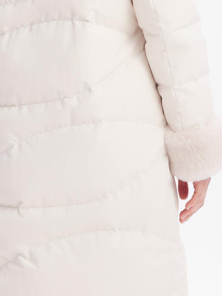 Rabbit Collar Goose Down Coat GOELIA