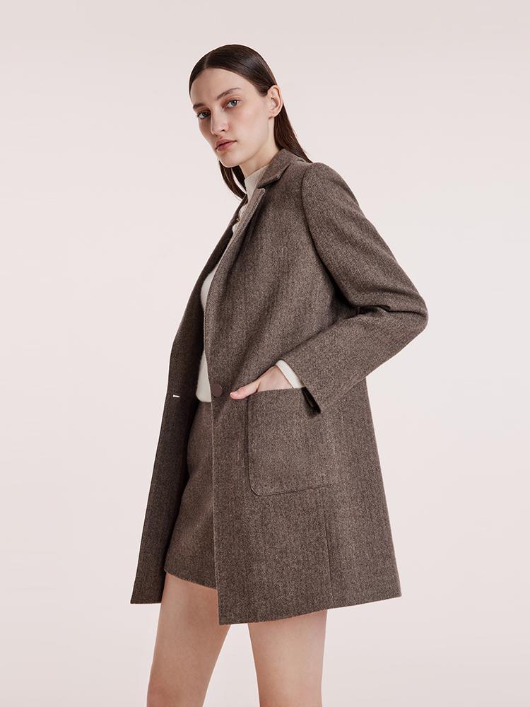 Washable Wool Mid-Length Coat GOELIA