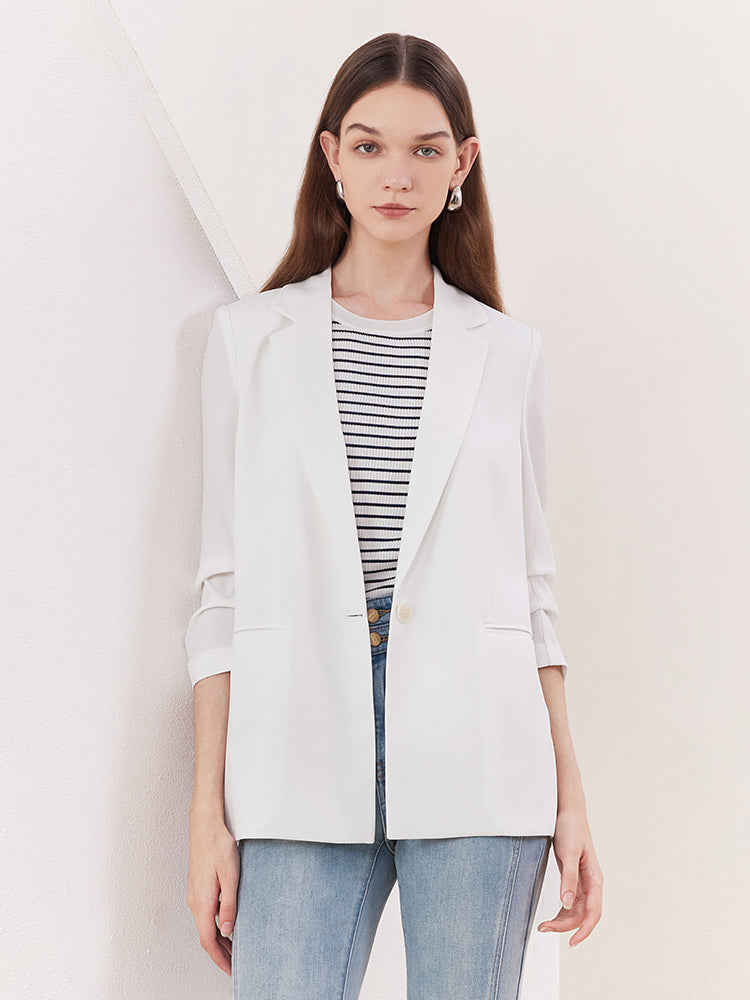 Minimalist One-Button Blazer GOELIA