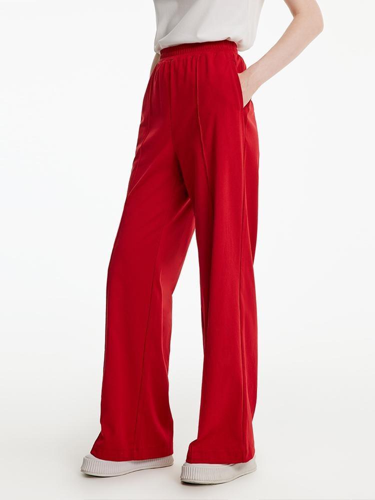 High-waisted Knitted Wide-leg Pants GOELIA