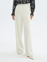 Washable Worsted Wool Straight Pants GOELIA