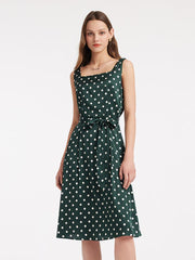 16 MM Pure Silk Polka Dots Dress GOELIA