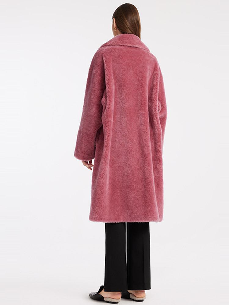 Lamb Wool Oversized Teddy Overcoat GOELIA