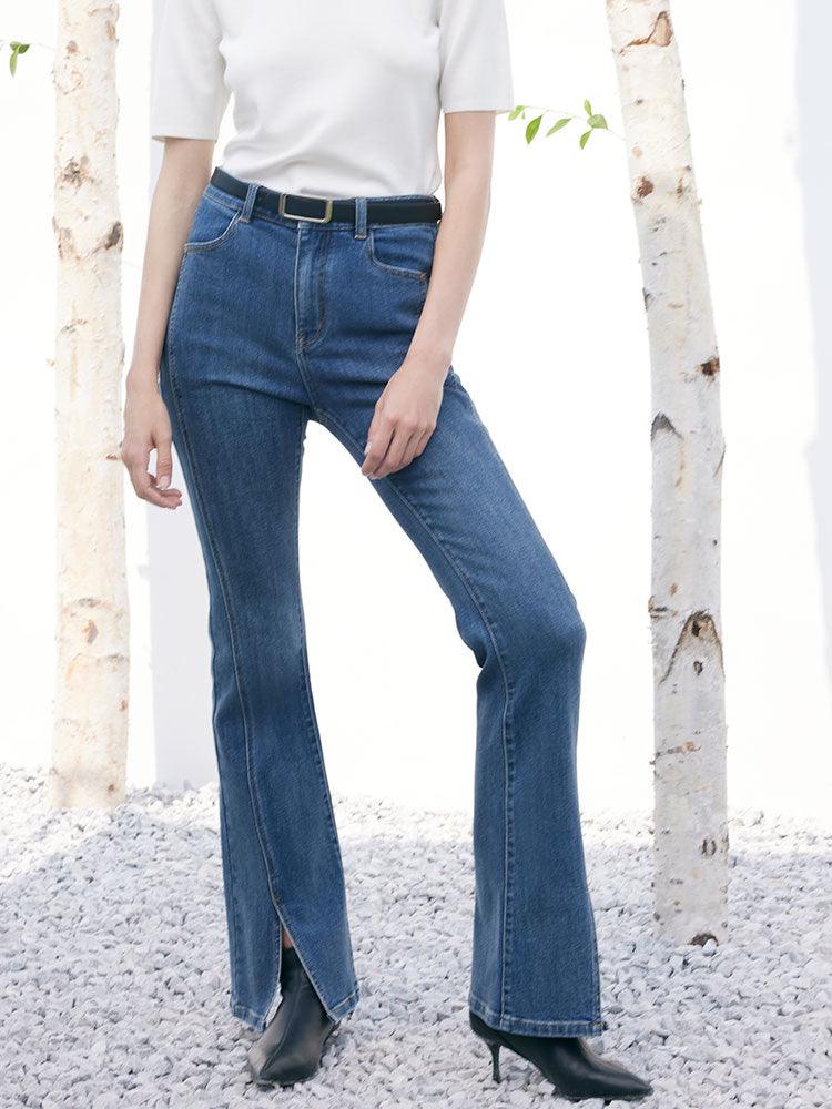 Slit Full-Length Jeans GOELIA