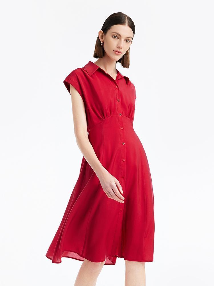 Tencel Shirt-style Dress GOELIA