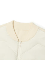 Easy Care Wool Patchwork Cropped Goose Down Garment GOELIA