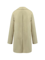 Pure Wool Mid-Length Notched Lapel Double-Faced Coat GOELIA