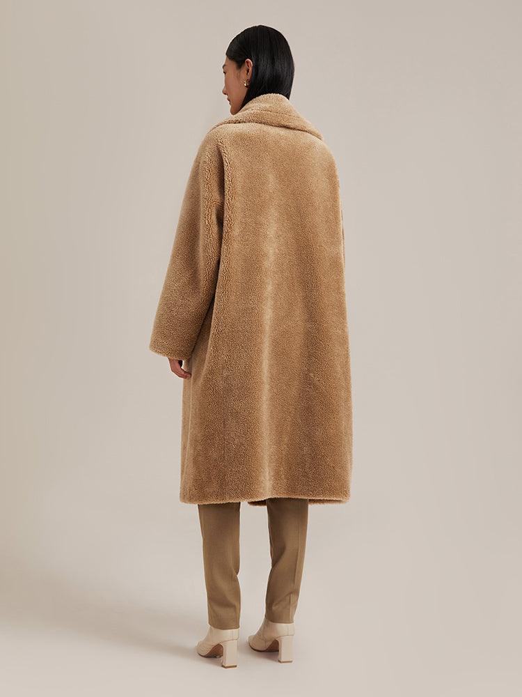 Full Lamb Wool Oversized Teddy Overcoat GOELIA