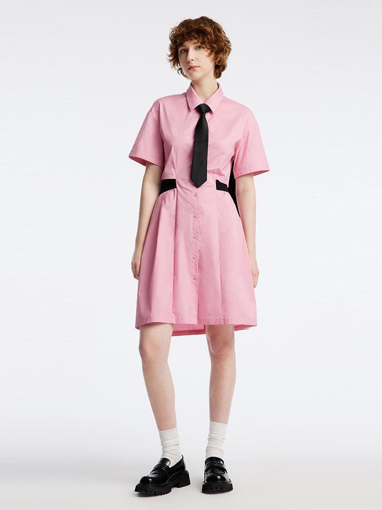 Light Pink Dress With Tie GOELIA